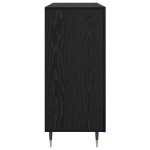 vidaXL Bufet cu depozitare cu ușă Negru 90 x 34 x 80 cm Lemn compozit vidaXL Bufet cu depozitare cu ușă Negru 90 x 34 x 80 cm Lemn compozit