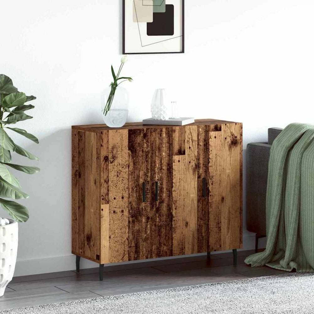 vidaXL Bufet cu depozitare cu ușă Maro 90 x 34 x 80 cm Lemn compozit