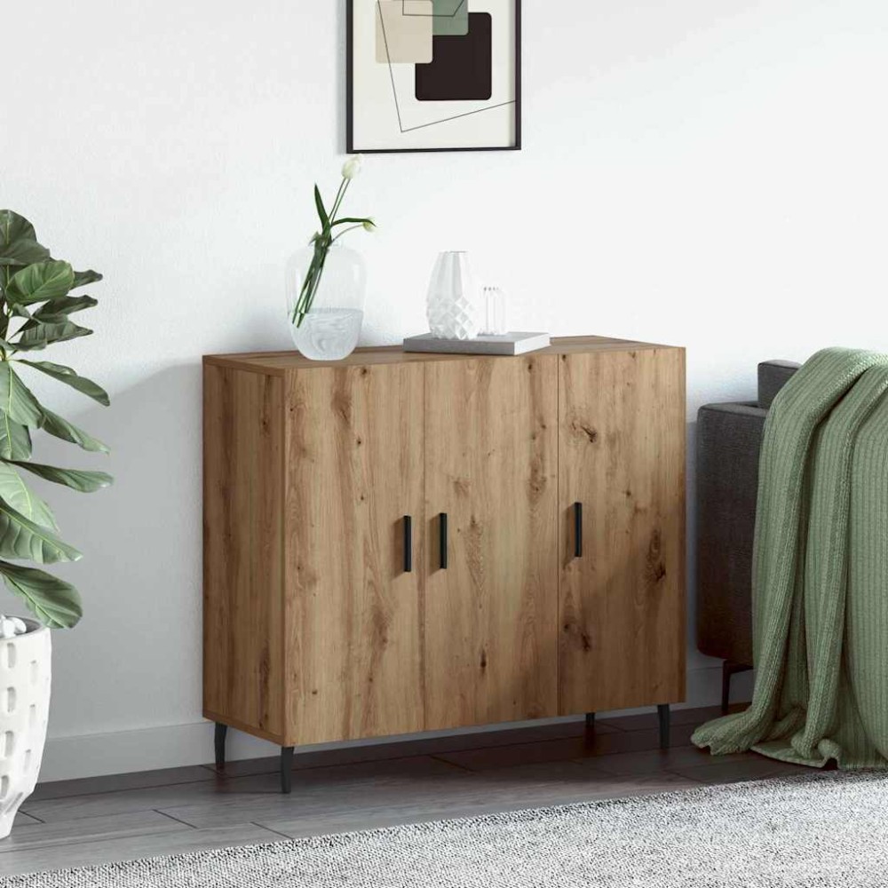 vidaXL Bufet cu depozitare cu ușă Maro 90 x 34 x 80 cm Lemn compozit