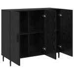 vidaXL Bufet cu depozitare cu ușă Negru 90 x 34 x 80 cm Lemn compozit