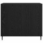 vidaXL Bufet cu depozitare cu ușă Negru 90 x 34 x 80 cm Lemn compozit