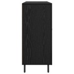 vidaXL Bufet cu depozitare cu ușă Negru 90 x 34 x 80 cm Lemn compozit