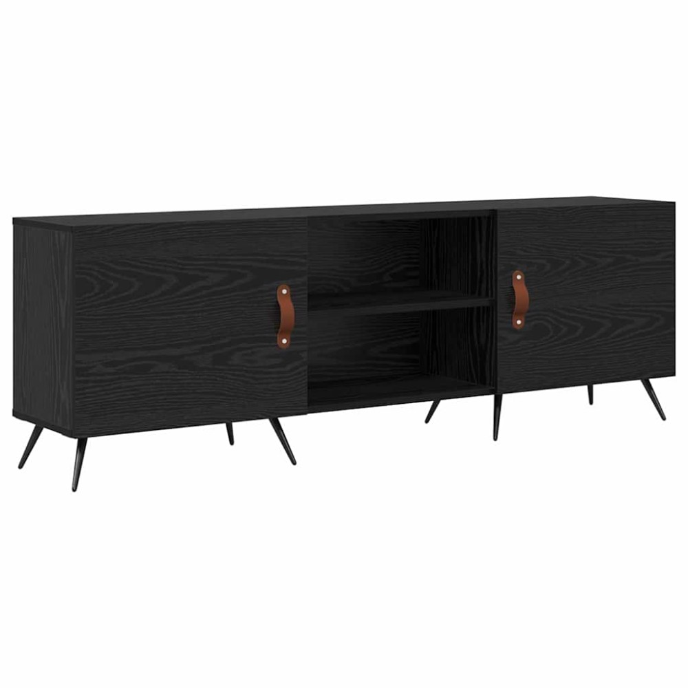 vidaXL Cabinet TV cu raft Stejar negru 150 x 30 x 50 cm Lemn compozit