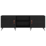 vidaXL Cabinet TV cu raft Stejar negru 150 x 30 x 50 cm Lemn compozit vidaXL Cabinet TV cu raft Stejar negru 150 x 30 x 50 cm Lemn compozit