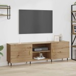 vidaXL Cabinet TV stejar artizanal 150 x 30 x 50 cm Lemn compozit vidaXL Cabinet TV stejar artizanal 150 x 30 x 50 cm Lemn compozit