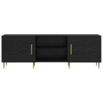 vidaXL Cabinet TV cu raft Stejar negru 150 x 30 x 50 cm Lemn compozit vidaXL Cabinet TV cu raft Stejar negru 150 x 30 x 50 cm Lemn compozit