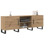vidaXL Cabinet TV cu raft cu depozitare cu ușă 150 x 30 x 50 cm Lemn compozit vidaXL Cabinet TV cu raft cu depozitare cu ușă 150 x 30 x 50 cm Lemn compozit