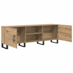 vidaXL Cabinet TV cu raft cu depozitare cu ușă 150 x 30 x 50 cm Lemn compozit vidaXL Cabinet TV cu raft cu depozitare cu ușă 150 x 30 x 50 cm Lemn compozit