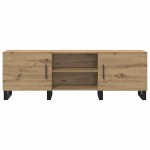 vidaXL Cabinet TV cu raft cu depozitare cu ușă 150 x 30 x 50 cm Lemn compozit vidaXL Cabinet TV cu raft cu depozitare cu ușă 150 x 30 x 50 cm Lemn compozit