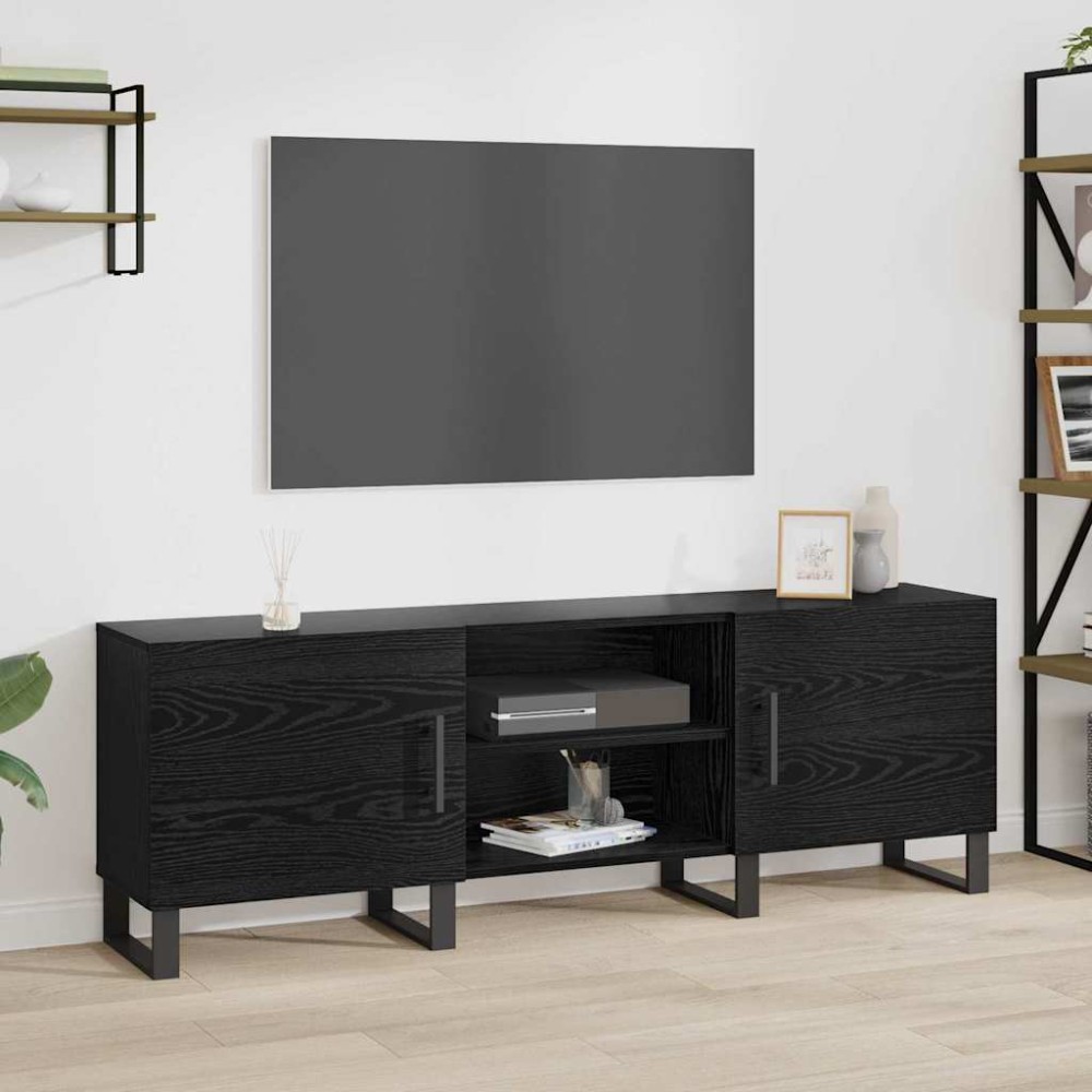 vidaXL Cabinet TV cu raft cu depozitare cu ușă 150 x 30 x 50 cm Lemn compozit
