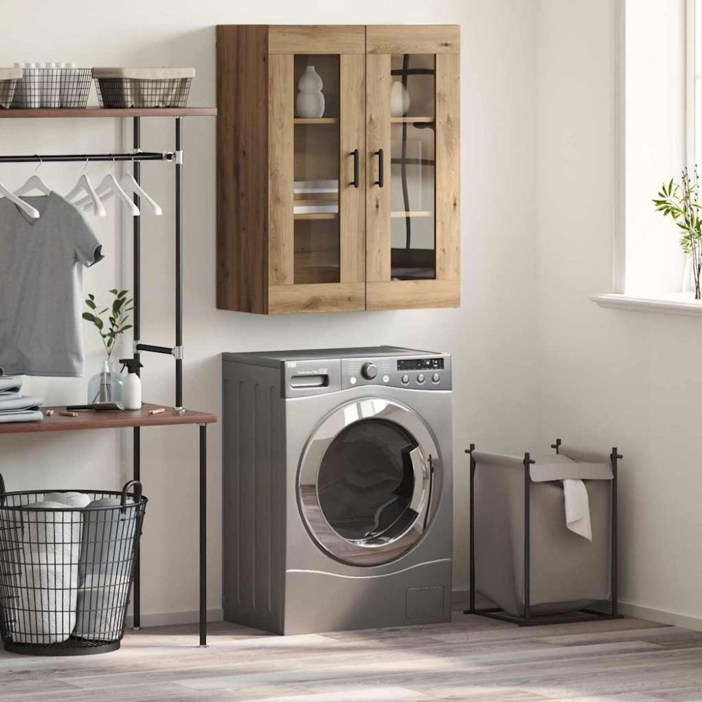 vidaXL Bufet Stejar Artizanal 69,5 x 34 x 90 cm Lemn compozit