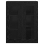 vidaXL Dulap montat pe perete Pe perete Stejar negru 69.5 x 34 x 90 cm