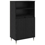 vidaXL Bufet cu raft cu depozitare cu ușă Negru 60 x 36 x 110 cm Lemn compozit vidaXL Bufet cu raft cu depozitare cu ușă Negru 60 x 36 x 110 cm Lemn compozit