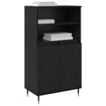 vidaXL Bufet cu raft cu depozitare cu ușă Negru 60 x 36 x 110 cm Lemn compozit vidaXL Bufet cu raft cu depozitare cu ușă Negru 60 x 36 x 110 cm Lemn compozit