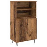 vidaXL Bufet cu raft cu depozitare cu ușă Maro 60 x 36 x 110 cm Lemn compozit vidaXL Bufet cu raft cu depozitare cu ușă Maro 60 x 36 x 110 cm Lemn compozit