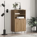 vidaXL Bufet cu raft cu depozitare cu ușă Maro 60 x 36 x 110 cm Lemn compozit vidaXL Bufet cu raft cu depozitare cu ușă Maro 60 x 36 x 110 cm Lemn compozit
