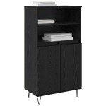 vidaXL Bufet cu raft cu depozitare cu ușă Negru 60 x 36 x 110 cm Lemn compozit vidaXL Bufet cu raft cu depozitare cu ușă Negru 60 x 36 x 110 cm Lemn compozit