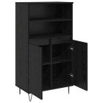 vidaXL Bufet cu raft cu depozitare cu ușă Negru 60 x 36 x 110 cm Lemn compozit vidaXL Bufet cu raft cu depozitare cu ușă Negru 60 x 36 x 110 cm Lemn compozit