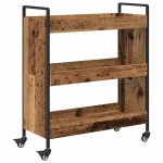 vidaXL Troler de Bucătărie Lemn vechi 70 x 30 x 82 cm Lemn compozit vidaXL Troler de Bucătărie Lemn vechi 70 x 30 x 82 cm Lemn compozit