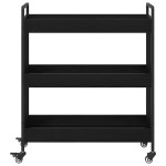 vidaXL Troler de Bucătărie Stejar negru 70 x 30 x 82 cm Lemn compozit vidaXL Troler de Bucătărie Stejar negru 70 x 30 x 82 cm Lemn compozit