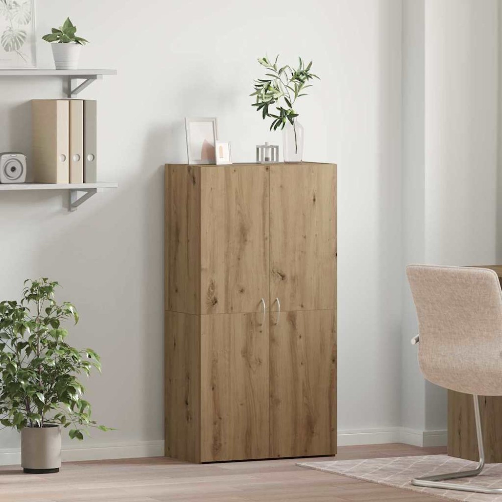 vidaXL Dulap de birou stejar artizanal 60 x 32 x 115 cm Lemn compozit