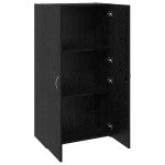 vidaXL Dulap de birou Stejar negru 60 x 32 x 115 cm Lemn compozit vidaXL Dulap de birou Stejar negru 60 x 32 x 115 cm Lemn compozit
