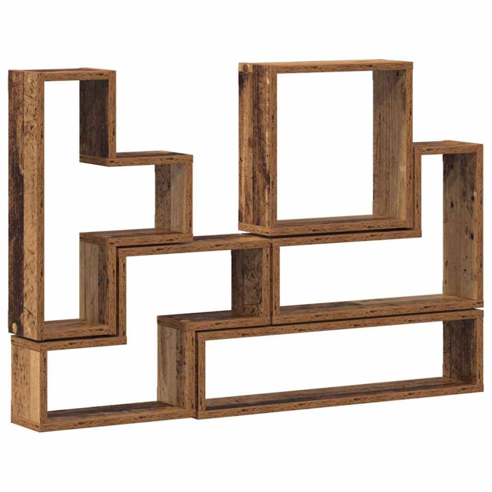 vidaXL Cubo de perete cu raft Lemn vechi 96 x 12 x 64 cm Lemn compozit