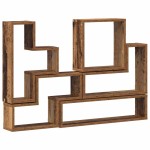vidaXL Cubo de perete cu raft Lemn vechi 96 x 12 x 64 cm Lemn compozit vidaXL Cubo de perete cu raft Lemn vechi 96 x 12 x 64 cm Lemn compozit