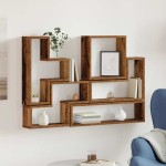 vidaXL Cubo de perete cu raft Lemn vechi 96 x 12 x 64 cm Lemn compozit vidaXL Cubo de perete cu raft Lemn vechi 96 x 12 x 64 cm Lemn compozit