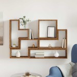 vidaXL Cubo de perete cu raft Lemn vechi 96 x 12 x 64 cm Lemn compozit vidaXL Cubo de perete cu raft Lemn vechi 96 x 12 x 64 cm Lemn compozit