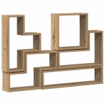 vidaXL Cubo de perete stejar artizanal 96 x 12 x 64 cm Lemn compozit