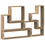 vidaXL Cubo de perete stejar artizanal 96 x 12 x 64 cm Lemn compozit