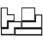 vidaXL Cubo de perete Stejar negru 96 x 12 x 64 cm Lemn compozit vidaXL Cubo de perete Stejar negru 96 x 12 x 64 cm Lemn compozit
