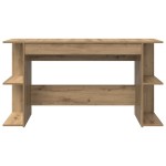 vidaXL Birou cu raft Altele stejar artizanal 140 x 50 x 75 cm Lemn compozit vidaXL Birou cu raft Altele stejar artizanal 140 x 50 x 75 cm Lemn compozit