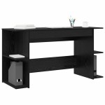 vidaXL Birou cu raft Altele cu depozitare Stejar negru 140 x 50 x 75 cm Lemn compozit vidaXL Birou cu raft Altele cu depozitare Stejar negru 140 x 50 x 75 cm Lemn compozit