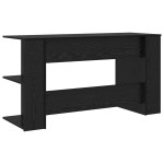 vidaXL Birou cu raft Altele cu depozitare Stejar negru 140 x 50 x 75 cm Lemn compozit vidaXL Birou cu raft Altele cu depozitare Stejar negru 140 x 50 x 75 cm Lemn compozit