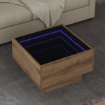 vidaXL Masă de cafea stejar artizanal 50 x 50 x 30 cm Lemn compozit vidaXL Masă de cafea stejar artizanal 50 x 50 x 30 cm Lemn compozit