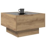 vidaXL Masă de cafea stejar artizanal 50 x 50 x 30 cm Lemn compozit vidaXL Masă de cafea stejar artizanal 50 x 50 x 30 cm Lemn compozit