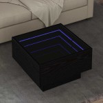 vidaXL Masă de cafea Stejar negru 50 x 50 x 30 cm Lemn compozit