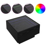vidaXL Masă de cafea Stejar negru 50 x 50 x 30 cm Lemn compozit