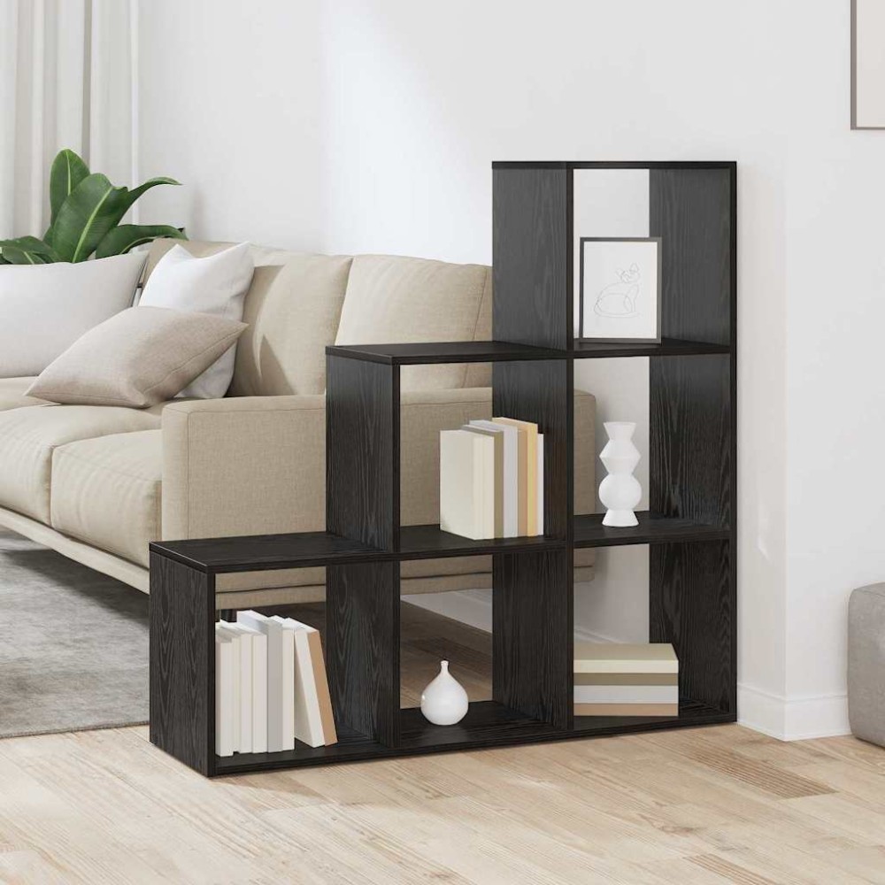 vidaXL Dulap pentru cărți Stejar negru 99 x 29 x 99 cm Lemn compozit