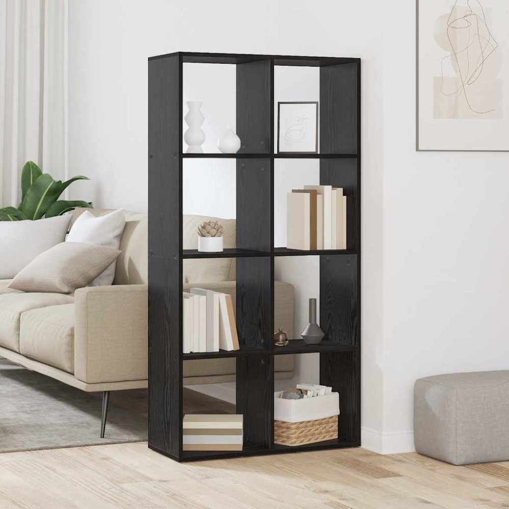 vidaXL Dulap pentru cărți Stejar negru 69.5 x 29 x 137.5 cm