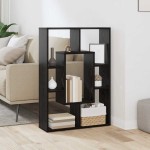 vidaXL Dulap pentru cărți Stejar Negru 63 x 20 x 90 cm Lemn compozit