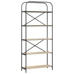 vidaXL Raft pentru cărți Stejar sonoma 80 x 30 x 183 cm Lemn compozit