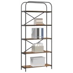 vidaXL Raft pentru cărți Stejar afumat 80 x 30 x 183 cm Lemn compozit