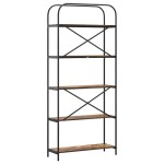 vidaXL Raft pentru cărți Stejar afumat 80 x 30 x 183 cm Lemn compozit