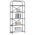 vidaXL Raft pentru cărți sonoma gri 80 x 30 x 183 cm Lemn compozit