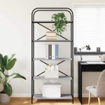 vidaXL Raft pentru cărți sonoma gri 80 x 30 x 183 cm Lemn compozit