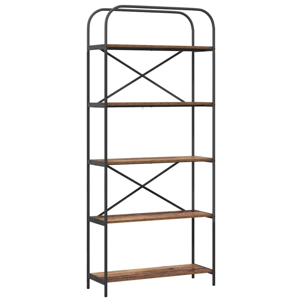 vidaXL Raft pentru cărți Lemn vechi 80 x 30 x 183 cm Lemn compozit