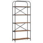 vidaXL Raft pentru cărți Lemn vechi 80 x 30 x 183 cm Lemn compozit